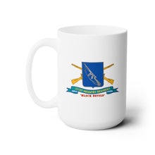 Load image into Gallery viewer, White Mug 15oz -  Army - 371st Infantry Regiment - Black Devils w Br - Ribbon
