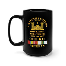 Load image into Gallery viewer, Black Mug 15oz - Army - 9th Engineer Battalion -Gilas w BR - Num, Aschaffenburg West Germany COLD SVC X 300
