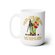 Load image into Gallery viewer, White Ceramic Mug 15oz - Army - 2Bn, 17th FA - FA Survey w KOREA DEF AFEM COLD SVC
