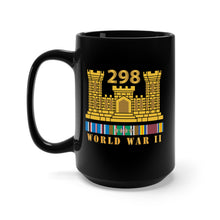 Load image into Gallery viewer, Black Mug 15oz - 298TH Engineer Combat Battalion - WWII - w ENG Br - EURSVC X 300
