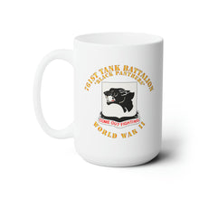 Load image into Gallery viewer, White Ceramic Mug 15oz - Army - 761st Tank Battalion - Black Panthers - WWII
