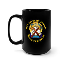 Load image into Gallery viewer, Black Mug 15oz - Army - 10th Mountain Division - DUI
