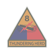 Load image into Gallery viewer, Kiss-Cut Stickers - SSI - 8th Armored Division w Name Tape
