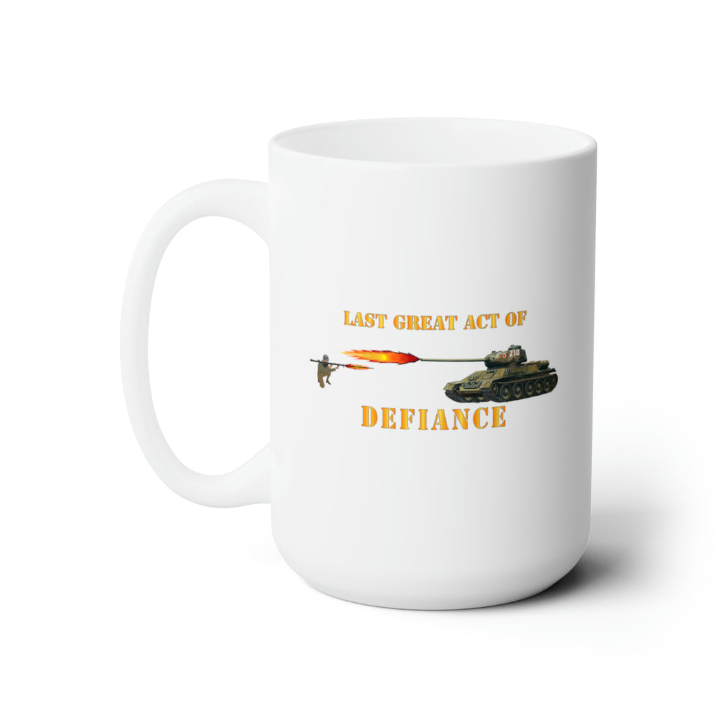 White Ceramic Mug 15oz - Army - Last Great Act of Defiance