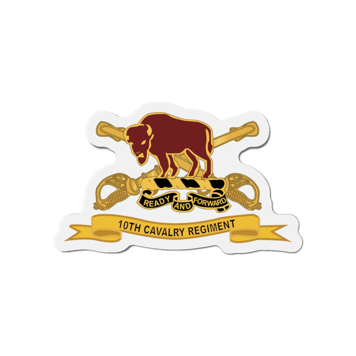 Die-Cut Magnets -SSI- Army - 10th Cavalry Regiment w Br - Ribbon X 300 ...