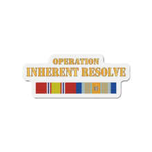 Load image into Gallery viewer, Die-Cut Magnets -Army -  Opn Inherent Resolve (OIR) SVC Bar  w Txt X 300

