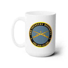 Load image into Gallery viewer, White Ceramic Mug 15oz - Army - 3rd Infantry Regiment -The Old Guard w Inf Branch
