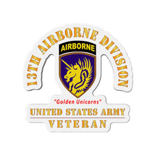 Load image into Gallery viewer, Die-Cut Magnets - Army - SSI - 13th Airborne Division -  - US Army Veteran X 300

