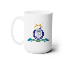 Load image into Gallery viewer, White Ceramic Mug 15oz - Army - 3rd Infantry Division - w Br - Ribbon
