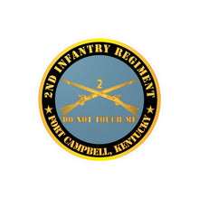 Load image into Gallery viewer, Kiss-Cut Vinyl Decals - Army - 2nd  Infantry Regiment Branch - Do Not Touch Me - Fort Campbell, KY X 300
