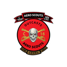 Load image into Gallery viewer, Kiss-Cut Vinyl Decals - Army - C Co 16th Cavalry Regiment Aero Scouts - Vietnam - SSI X 300

