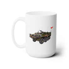 Load image into Gallery viewer, White Mug 15oz - Army - 3rd Squadron, 17th Cavalry Regiment Stryker Vehicle wo Txt
