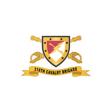 Load image into Gallery viewer, Kiss-Cut Vinyl Decals - Army  - 316th Cavalry Brigade - SSI w Br - Ribbon X 300
