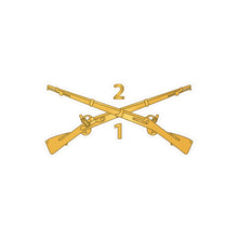 Load image into Gallery viewer, Kiss-Cut Vinyl Decals - Army - 1st Battalion, 2nd Infantry Regiment Branch - wo Txt X 300
