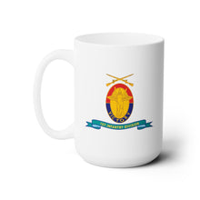 Load image into Gallery viewer, White Ceramic Mug 15oz - Army - 1st Infantry Division - w Br - Ribbon
