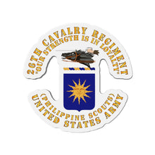 Load image into Gallery viewer, Die-Cut Magnets - Army - COA - 26th Cavalry Regiment (Philippine Scouts)  - Our Strength
