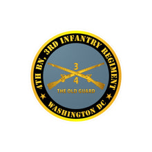 Load image into Gallery viewer, Kiss-Cut Vinyl Decals - Army - 4th Bn 3rd Infantry Regiment - Washington DC - The Old Guard w Inf Branch
