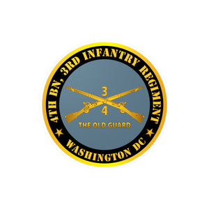 Kiss-Cut Vinyl Decals - Army - 4th Bn 3rd Infantry Regiment - Washington DC - The Old Guard w Inf Branch