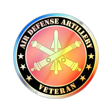 Load image into Gallery viewer, Holographic Die-cut Stickers - Air Defense Artillery Veteran
