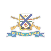 Load image into Gallery viewer, Kiss-Cut Stickers - Army - 130th Infantry Regiment - DUI w Br - Ribbon X 300
