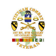 Load image into Gallery viewer, Kiss-Cut Vinyl Decals - Army - Vietnam Combat Cavalry Veteran w 1st Bn - 8th Cav COA - 1st Cav Div X 300
