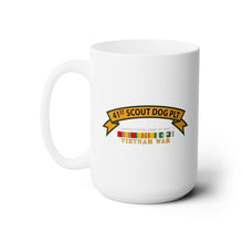 Load image into Gallery viewer, White Ceramic Mug 15oz - Army - 41st  Scout Dog Platoon wo Txt  w VN SVC
