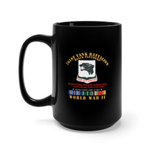 Load image into Gallery viewer, Black Mug 15oz - Army - 761st Tank Battalion - Black Panthers - WWII EU SVC
