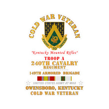 Load image into Gallery viewer, Kiss-Cut Vinyl Decals - Army - Cold War Vet -  Troop A, 240th Cavalry Regiment - Owensboro, Kentucky w COLD SVC
