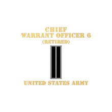 Load image into Gallery viewer, Kiss-Cut Vinyl Decals - Army - Chief Warrant Officer 6 - CW06 - Retired - Flat - X 300
