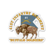 Load image into Gallery viewer, Die-Cut Magnets - Army - 41st Infantry Regiment - Buffalo Soldiers w 41st Inf Guidon X 300
