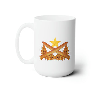 White Ceramic Mug 15oz - Vietnam - Vietnam Ranger Qualification Badge X 300