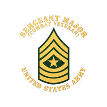 Load image into Gallery viewer, Kiss-Cut Vinyl Decals - Army - Sergeant Major - SGM - Combat Veteran - Flat X 300
