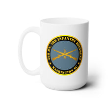 Load image into Gallery viewer, White Ceramic Mug 15oz - Army - 4th Bn 3rd Infantry Regiment - Washington DC w Inf Branch
