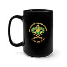 Load image into Gallery viewer, Black Mug 15oz - Army - 3rd Armored Cavalry Regiment DUI - Blood and Steel X 300
