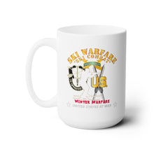 Load image into Gallery viewer, White Ceramic Mug 15oz - SOF - Special Forces - Ski Warfare - Ski Combat - Winter Warfare X 300
