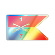Load image into Gallery viewer, Holographic Die-cut Stickers - 7th Squadron, 1st Cavalry Regiment - Guidon X 300
