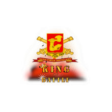 Load image into Gallery viewer, Kiss-Cut Vinyl Decals - Army - 40th Field Artillery w Br - Ribbon - King of Batle w Expl - V1
