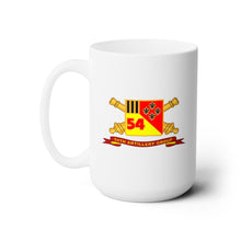 Load image into Gallery viewer, White Mug 15oz -Army - 54th Artillery Group w Br - Ribbon - X 300
