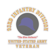 Load image into Gallery viewer, Kiss-Cut Stickers - Army - SSI - 93rd Infantry Division - The Blue Helmets - US Army Veteran X 300

