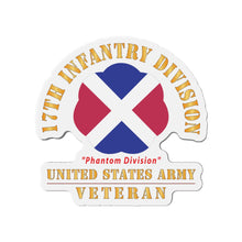 Load image into Gallery viewer, Die-Cut Magnets - Army - SSI - 17th Infantry Division  - Phantom Division - US Army Veteran X 300
