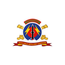 Load image into Gallery viewer, Kiss-Cut Vinyl Decals - Army - 56th Field Artillery Command - SSI w Br - Ribbon
