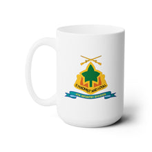 Load image into Gallery viewer, White Ceramic Mug 15oz - Army - 4th Infantry Division - w Br - Ribbon
