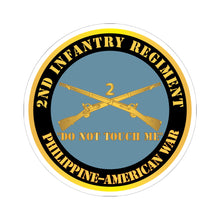 Load image into Gallery viewer, Kiss - Cut Stickers - Army - 2nd  Infantry Regiment Branch - Do Not Touch Me -  Philippine-American War X 300
