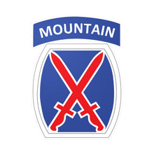 Load image into Gallery viewer, Kiss-Cut Vinyl Decals - DUI - 10th Infantry Division X 300
