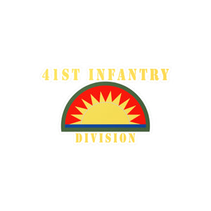 Kiss-Cut Vinyl Decals - Army - 41st Infantry Division X 300 - Hat