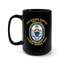 Load image into Gallery viewer, Black Mug 15oz - Navy - USS Daniel Inouye (DDG-118) X 300
