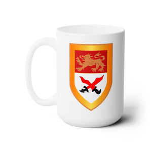 White Ceramic Mug 15oz - Army - 15th Cavalry Regiment - SSI  wo Txt V1