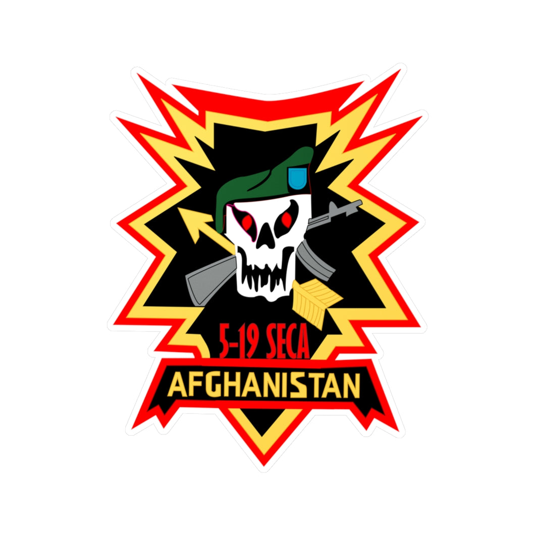 Kiss-Cut Vinyl Decals - SOF - 5th Bn 19th SFG - Afghanistan - GB