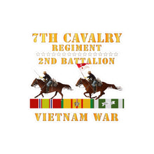 Load image into Gallery viewer, Kiss-Cut Vinyl Decals -  Army - 2nd Battalion,  7th Cavalry Regiment - Vietnam War wt 2 Cav Riders and VN SVC X300
