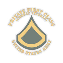 Load image into Gallery viewer, Kiss-Cut Stickers - Army - Private First Class - PFC - Combat Veteran - Flat X 300
